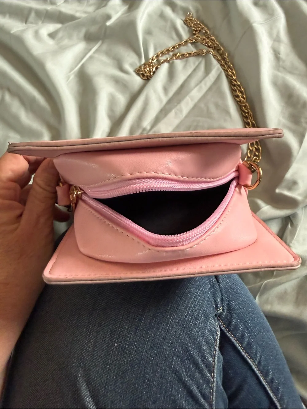 Pink Game Console Crossbody Bag with Holographic Screen